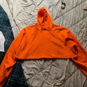 Cropped Orange Hoodie
